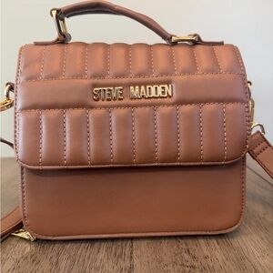 NWOT Steve Madden brown faux leather crossbody